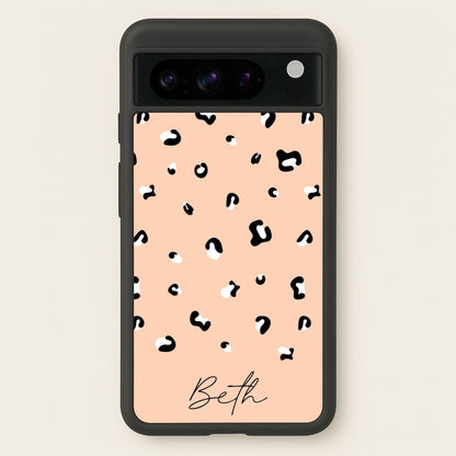 Personalised Name Cheetah Print  - Animal Patterns Phone Case for Google Pixel 8 Pro