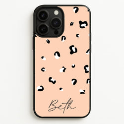 Personalised Name Cheetah Print  - Animal Patterns Phone Case for iPhone 13 Pro Max