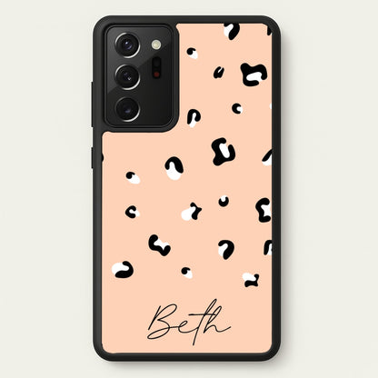 Personalised Name Cheetah Print  - Animal Patterns Phone Case for Galaxy Note 20 Ultra