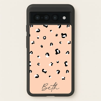 Personalised Name Cheetah Print  - Animal Patterns Phone Case for Google Pixel 7 Pro