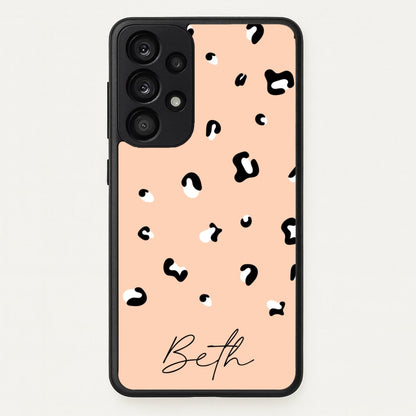 Personalised Name Cheetah Print  - Animal Patterns Phone Case for Galaxy A53