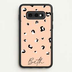 Personalised Name Cheetah Print  - Animal Patterns Phone Case for Galaxy S10e