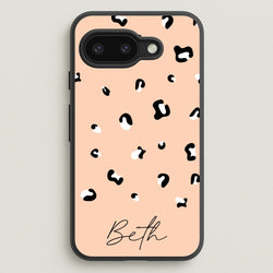 Personalised Name Cheetah Print  - Animal Patterns Phone Case for Google Pixel 9a