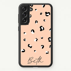 Personalised Name Cheetah Print  - Animal Patterns Phone Case for Galaxy S21FE
