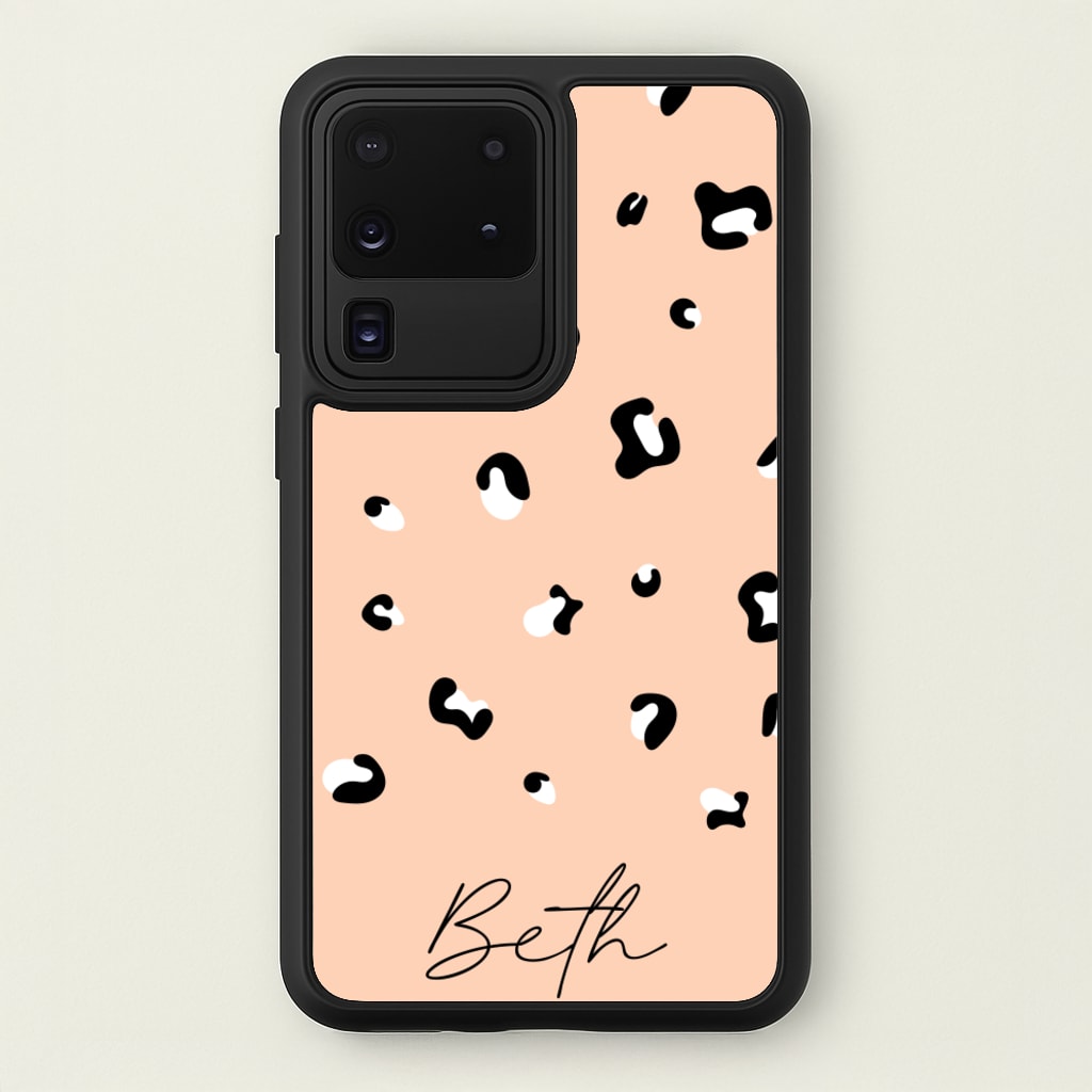 Personalised Name Cheetah Print  - Animal Patterns Phone Case for Galaxy S20 Ultra
