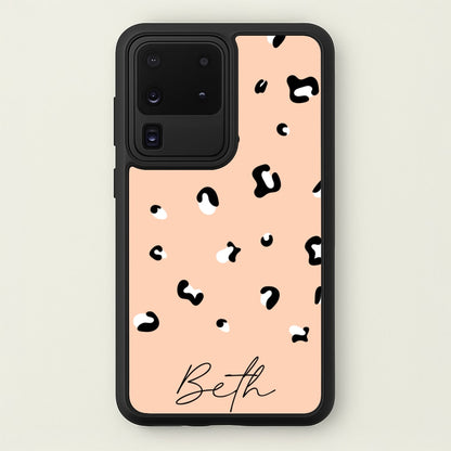 Personalised Name Cheetah Print  - Animal Patterns Phone Case for Galaxy S20 Ultra