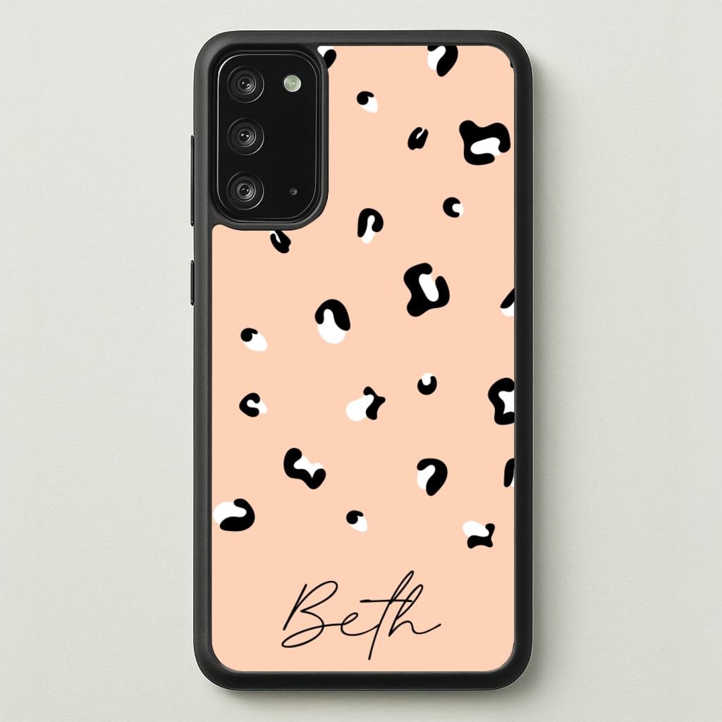 Personalised Name Cheetah Print  - Animal Patterns Phone Case for Galaxy Note 20