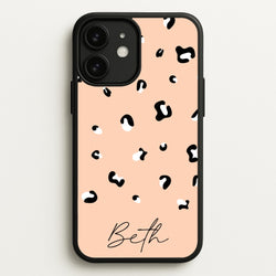 Personalised Name Cheetah Print  - Animal Patterns Phone Case for iPhone 11