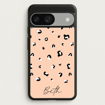 Personalised Name Cheetah Print  - Animal Patterns Phone Case for Google Pixel 9 / 9 Pro