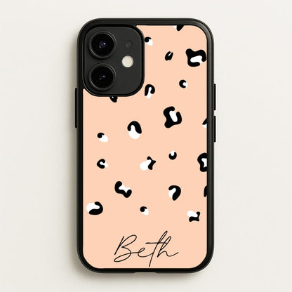 Personalised Name Cheetah Print  - Animal Patterns Phone Case for iPhone 12 / 12 Pro