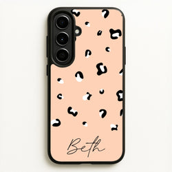 Personalised Name Cheetah Print  - Animal Patterns Phone Case for Galaxy A56