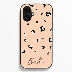 Personalised Name Cheetah Print  - Animal Patterns Phone Case for iPhone 16 Plus