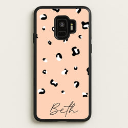 Personalised Name Cheetah Print  - Animal Patterns Phone Case for Galaxy S9