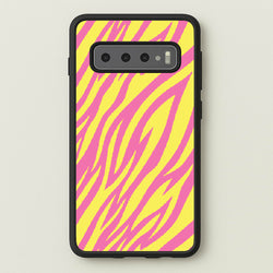 Neon Zebra Print  - Animal Patterns Phone Case for Galaxy S10 Plus