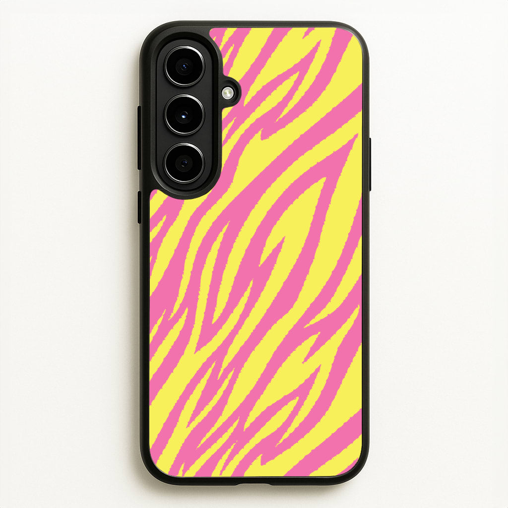 Neon Zebra Print  - Animal Patterns Phone Case for Galaxy A56