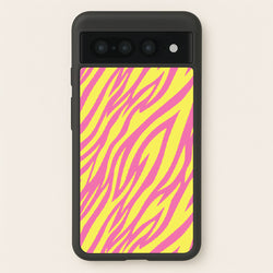 Neon Zebra Print  - Animal Patterns Phone Case for Google Pixel 7 Pro