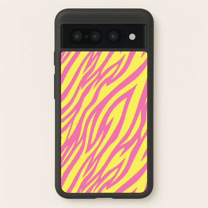 Neon Zebra Print  - Animal Patterns Phone Case for Google Pixel 7 Pro