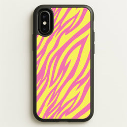Neon Zebra Print  - Animal Patterns Phone Case for iPhone X / XS
