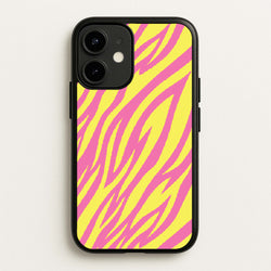 Neon Zebra Print  - Animal Patterns Phone Case for iPhone 12 Mini
