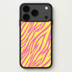 Neon Zebra Print Phone Case for iPhone 17 Pro