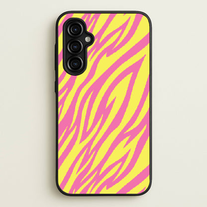 Neon Zebra Print  - Animal Patterns Phone Case for Galaxy A54