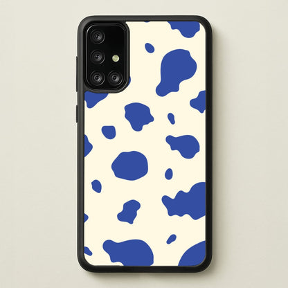 Blue Cow Print  - Animal Patterns Phone Case for Galaxy A71