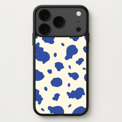 Blue Cow Print Phone Case for iPhone 17 Pro