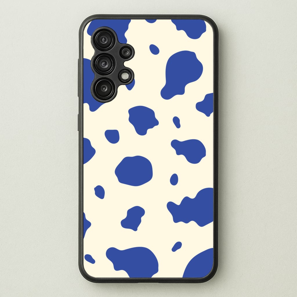 Blue Cow Print  - Animal Patterns Phone Case for Galaxy A13