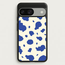 Blue Cow Print  - Animal Patterns Phone Case for Google Pixel 9 / 9 Pro