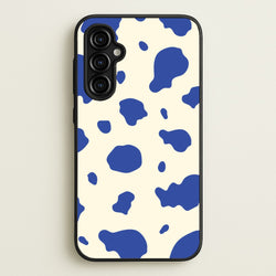 Blue Cow Print  - Animal Patterns Phone Case for Galaxy A54