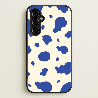 Blue Cow Print  - Animal Patterns Phone Case for Galaxy A54