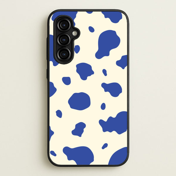 Blue Cow Print  - Animal Patterns Phone Case for Galaxy A54