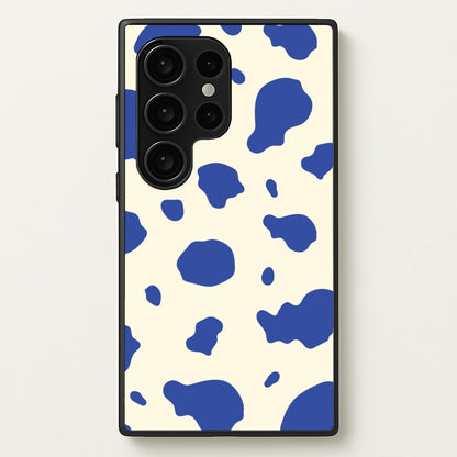 Blue Cow Print  - Animal Patterns Phone Case for Galaxy S24 Ultra