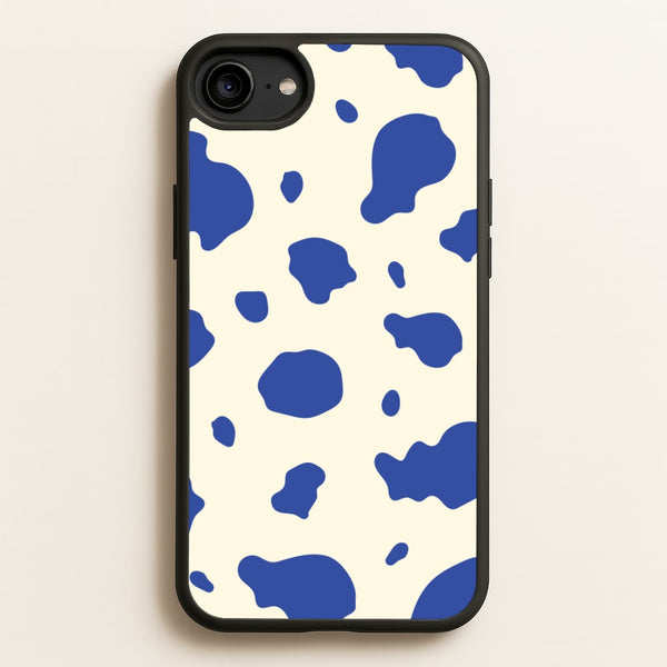 Blue Cow Print  - Animal Patterns Phone Case for iPhone 6 / 7 / 8 / SE