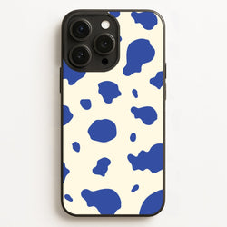 Blue Cow Print  - Animal Patterns Phone Case for iPhone 12 Pro Max