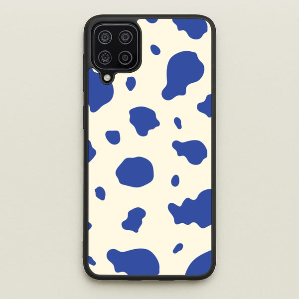 Blue Cow Print  - Animal Patterns Phone Case for Galaxy A12