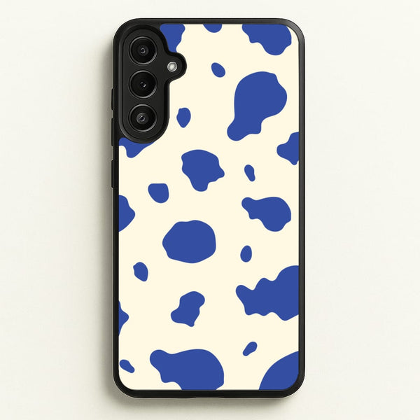 Blue Cow Print  - Animal Patterns Phone Case for Galaxy A36