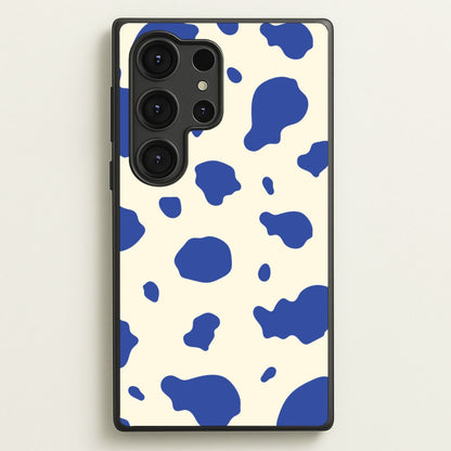 Blue Cow Print  - Animal Patterns Phone Case for Galaxy S25 Ultra