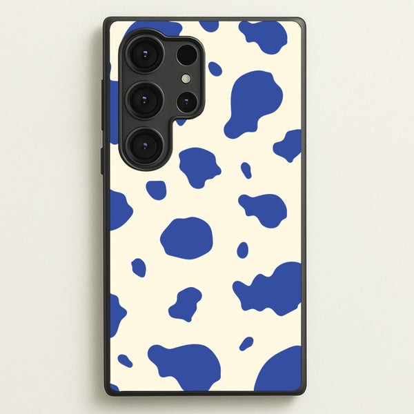 Blue Cow Print  - Animal Patterns Phone Case for Galaxy S25 Ultra