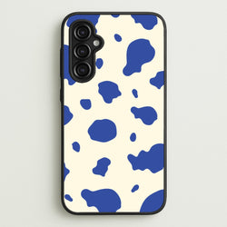 Blue Cow Print  - Animal Patterns Phone Case for Galaxy A14