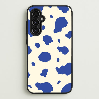 Blue Cow Print  - Animal Patterns Phone Case for Galaxy A14