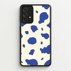 Blue Cow Print  - Animal Patterns Phone Case for Galaxy A52 / A52s