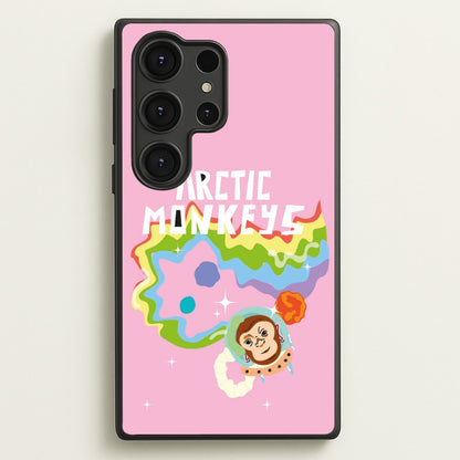 A Monkeys - Pink  - Arctic Monkeys Phone Case for Galaxy S25 Ultra