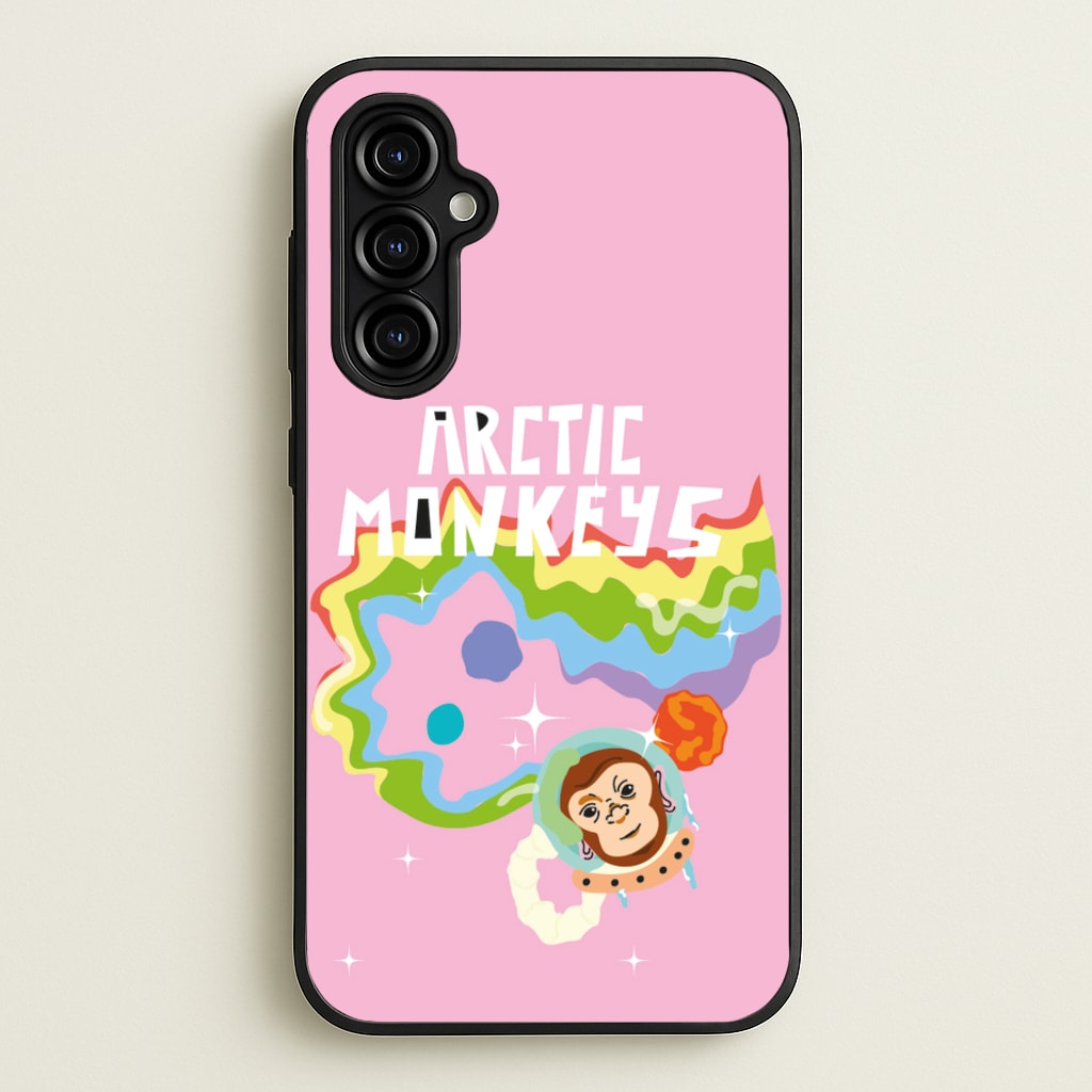 A Monkeys - Pink  - Arctic Monkeys Phone Case for Galaxy A54