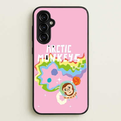 A Monkeys - Pink  - Arctic Monkeys Phone Case for Galaxy A54