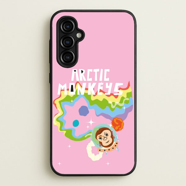 A Monkeys - Pink  - Arctic Monkeys Phone Case for Galaxy A54