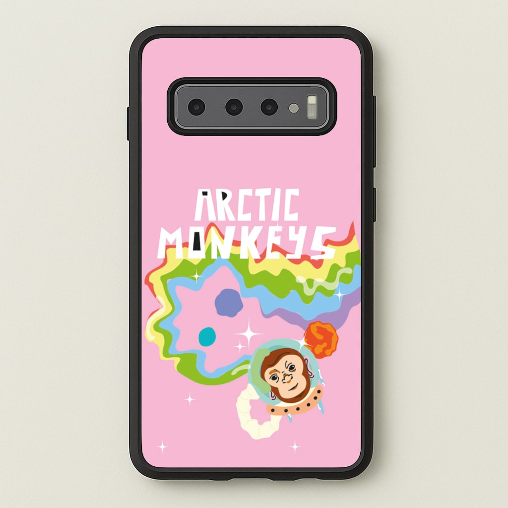 A Monkeys - Pink  - Arctic Monkeys Phone Case for Galaxy S10 Plus