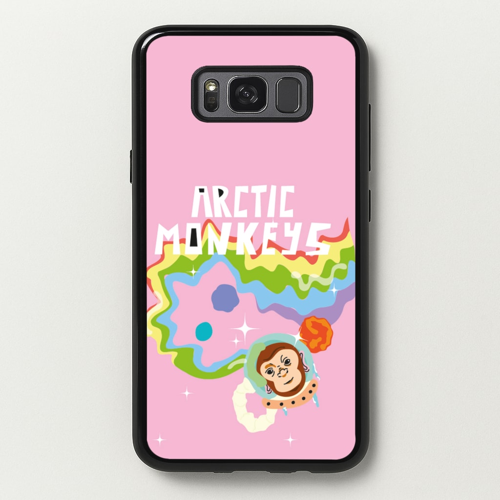 A Monkeys - Pink  - Arctic Monkeys Phone Case for Galaxy S8 Plus