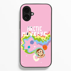 A Monkeys - Pink  - Arctic Monkeys Phone Case for iPhone 16 Plus