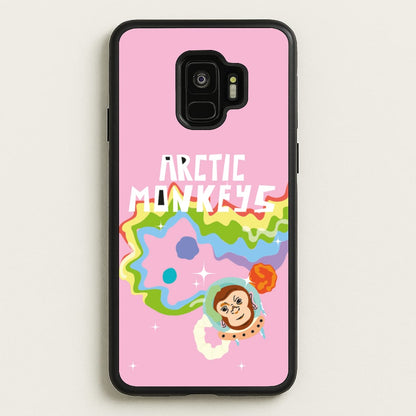 A Monkeys - Pink  - Arctic Monkeys Phone Case for Galaxy S9